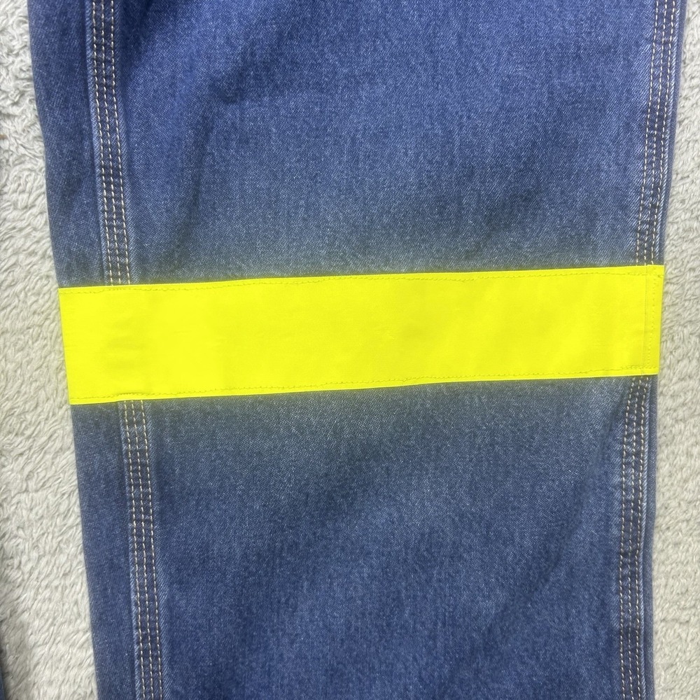 Carhartt FR Jeans Men's 38x34 Dungaree Fit Blue Work Safety Visibility FRB13 - Picture 8 of 16